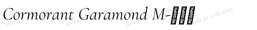 Cormorant Garamond M字体转换